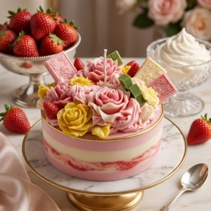 Strawberry & Vanilla Candle Cakes